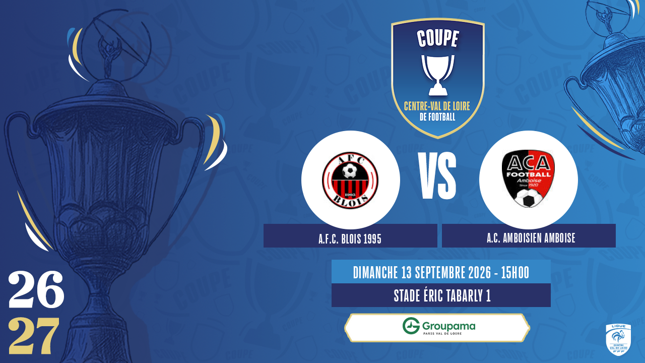 Affiche A.F.C. BLOIS 1995 contre A.C. AMBOISIEN AMBOISE