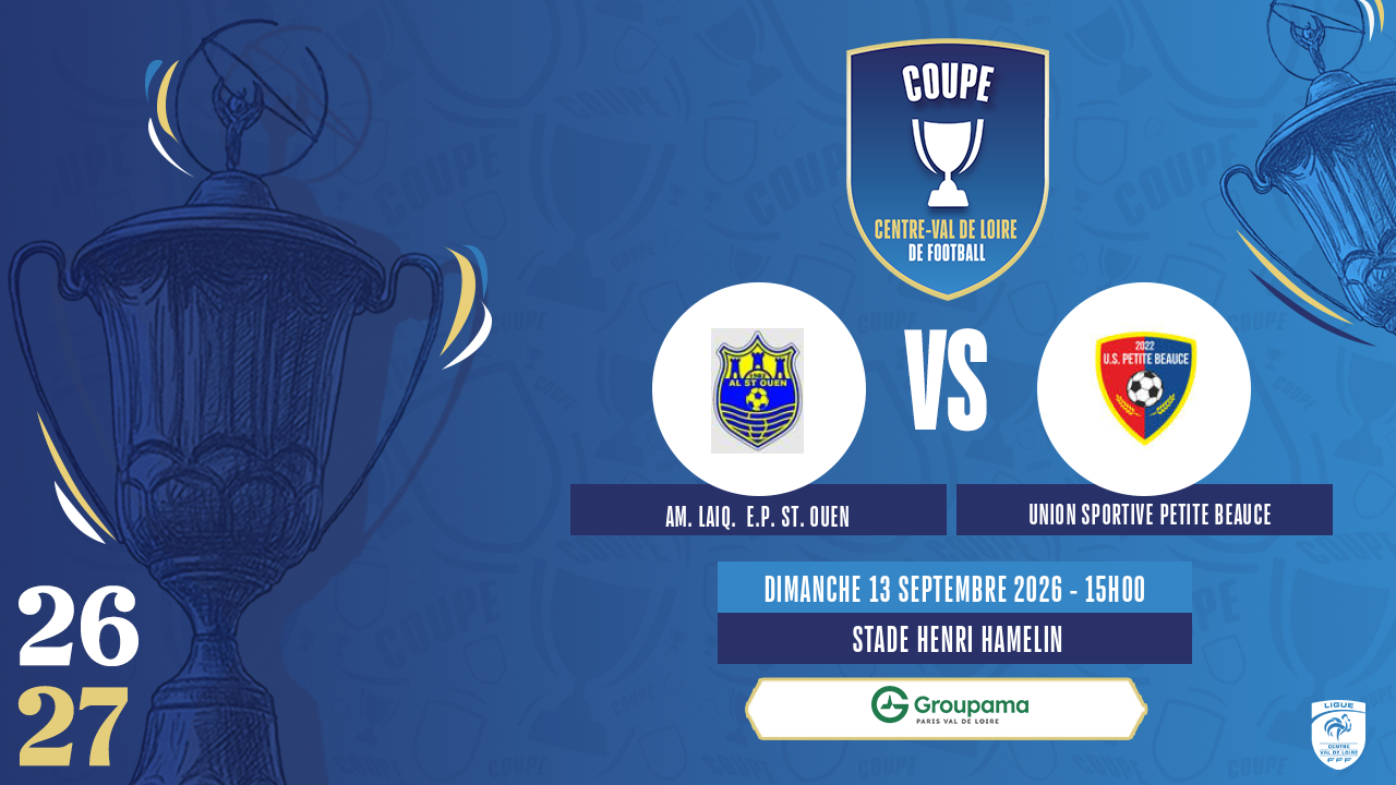 Affiche AM. LAIQ.  E.P. ST. OUEN contre UNION SPORTIVE PETITE BEAUCE