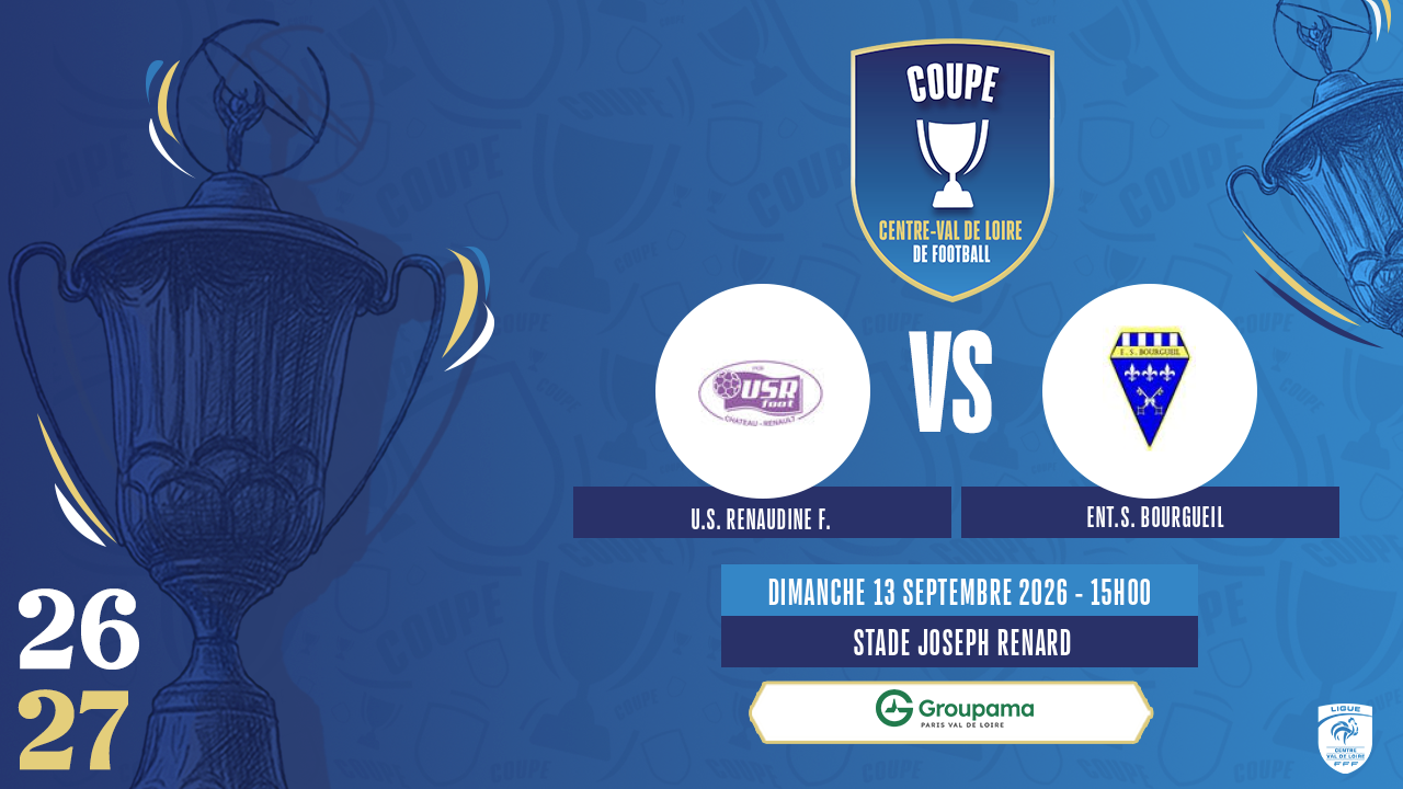 Affiche U.S. RENAUDINE F. contre ENT.S. BOURGUEIL