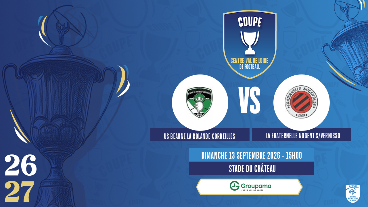 Affiche US BEAUNE LA ROLANDE CORBEILLES contre LA FRATERNELLE NOGENT S/VERNISSO