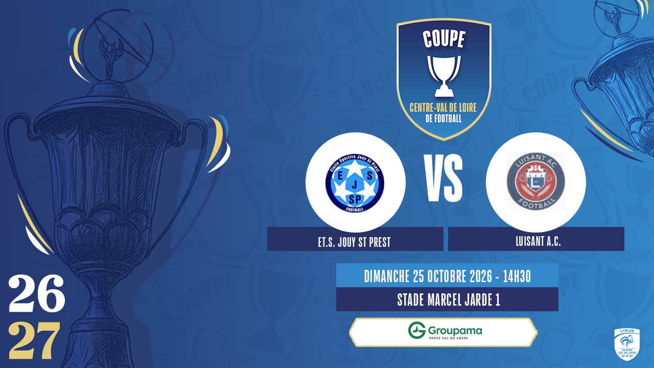 Affiche ET.S. JOUY ST PREST contre LUISANT A.C.