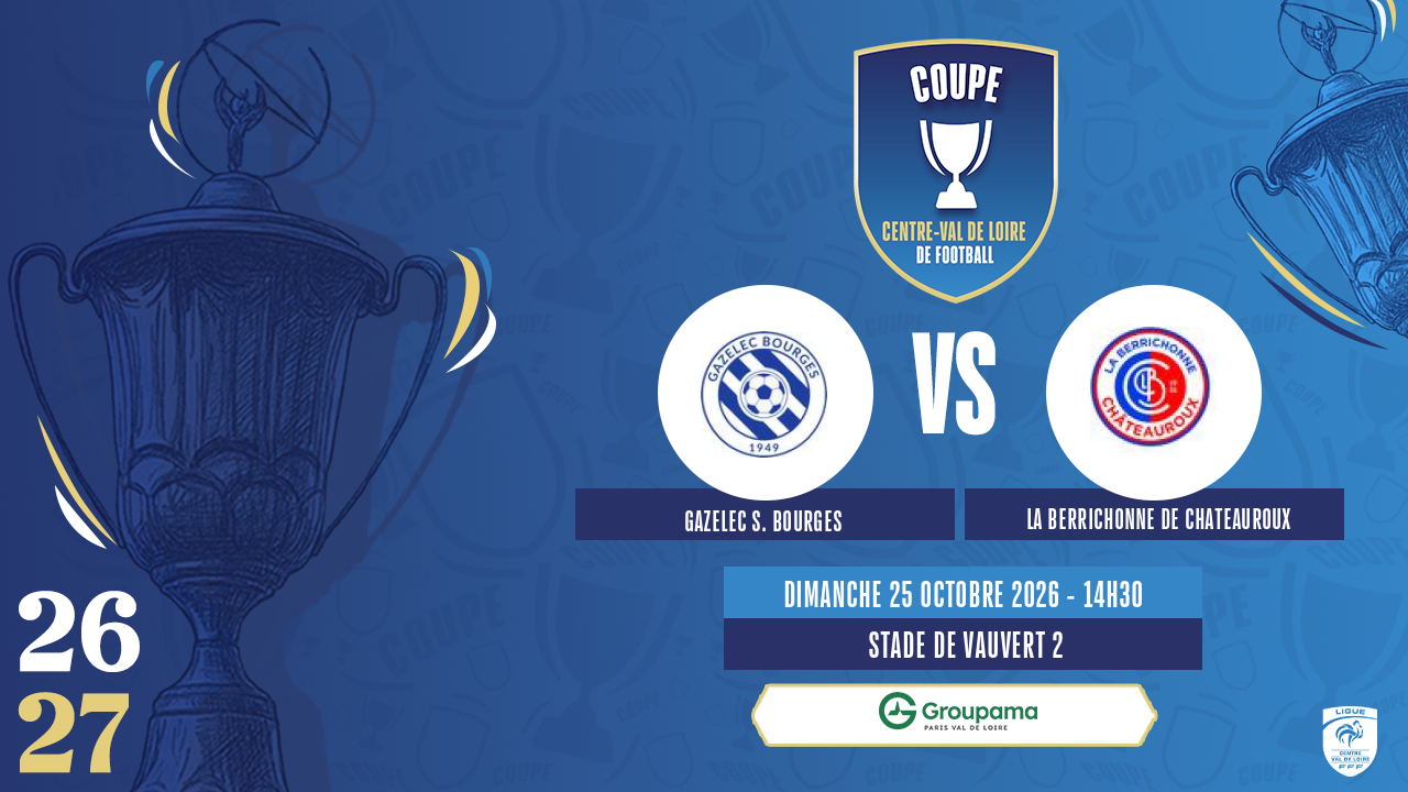 Affiche GAZELEC S. BOURGES contre LA BERRICHONNE DE CHATEAUROUX