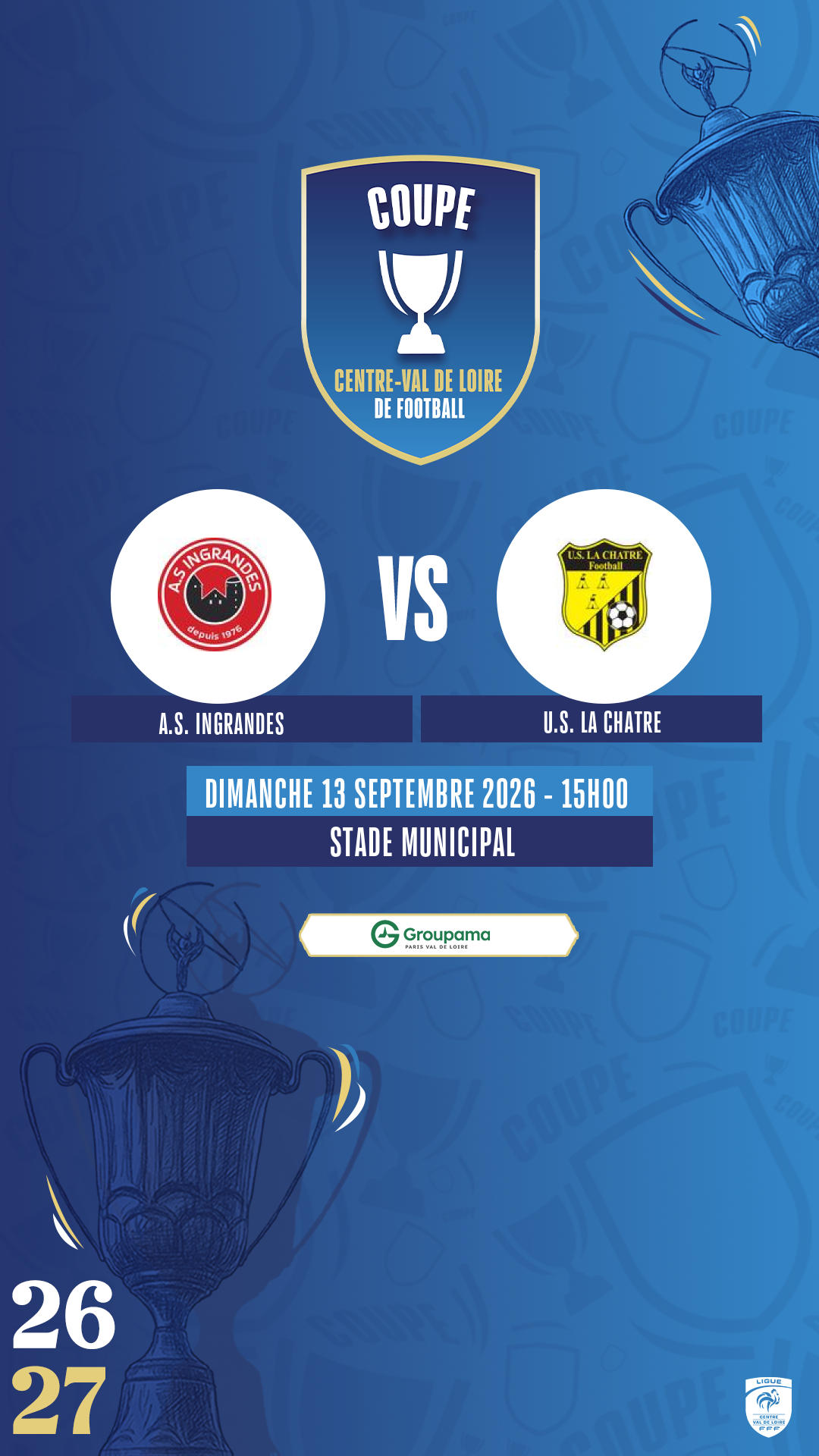 Affiche A.S. INGRANDES contre U.S. LA CHATRE