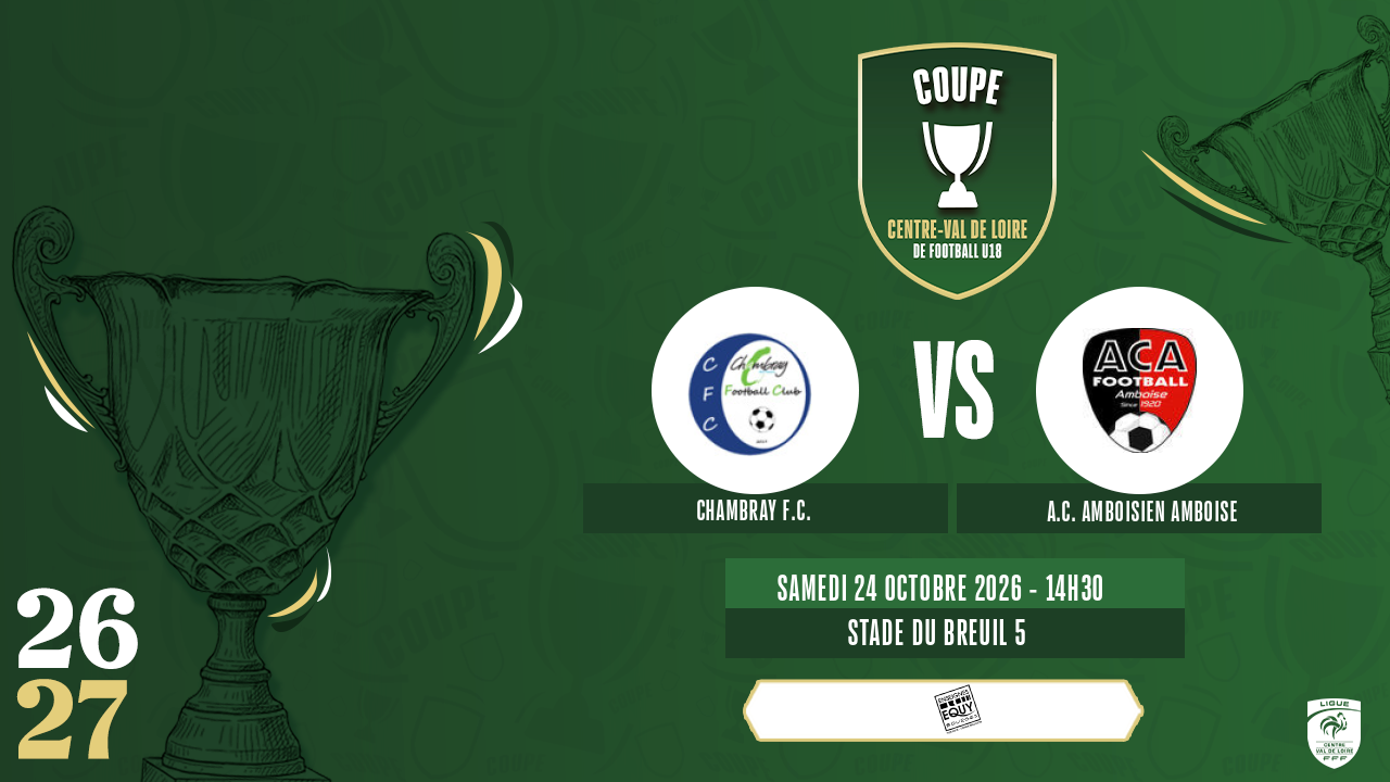 Affiche CHAMBRAY F.C. contre A.C. AMBOISIEN AMBOISE