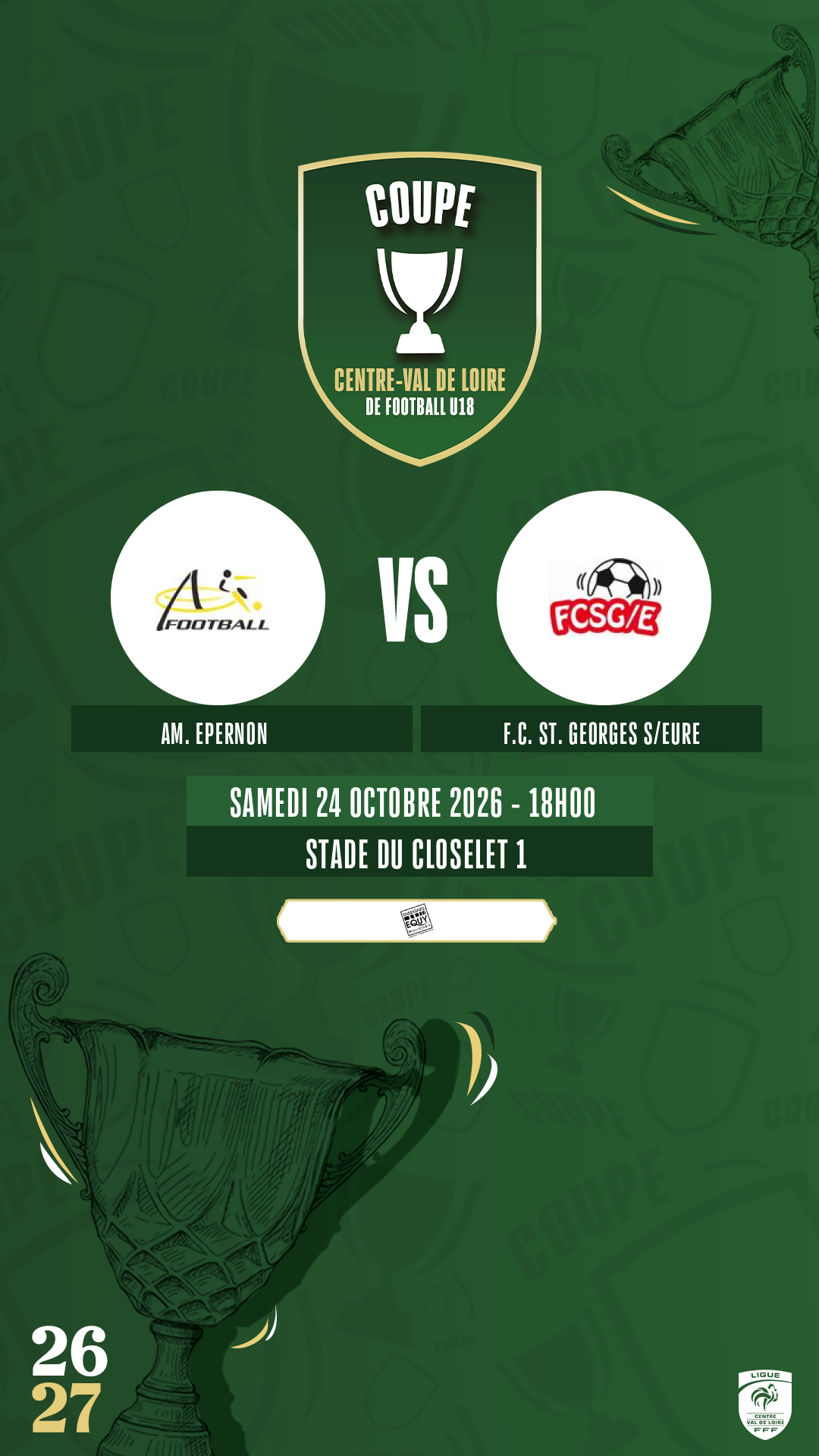 Affiche AM. EPERNON contre F.C. ST. GEORGES S/EURE