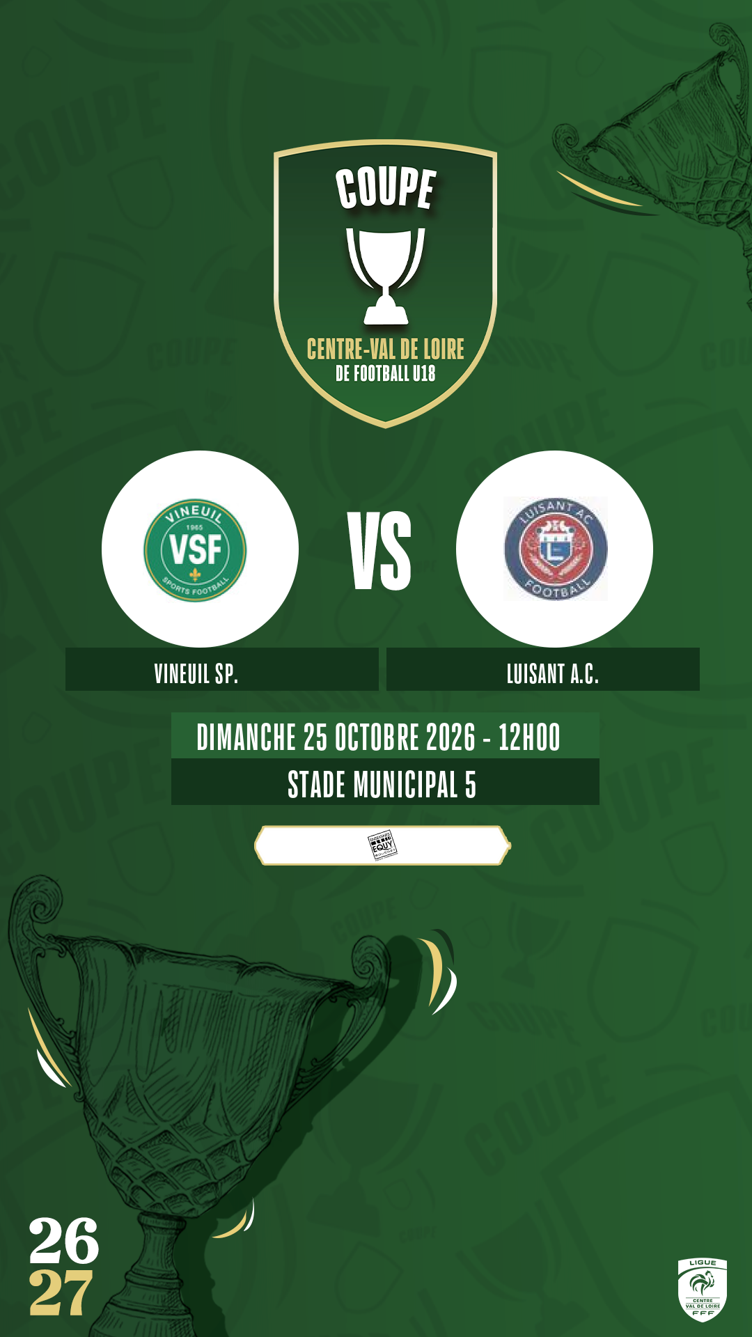 Affiche VINEUIL SP. contre LUISANT A.C.